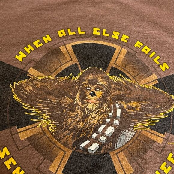 Vintage Star Wars Shirt  00s Y2K When All Else Fails Send In The Wookie Tee - Picture 8 of 15